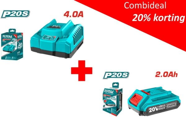 Combideal Total lithium ion lader + 2.0aH lithium ion accu
