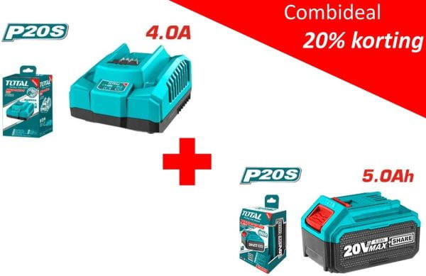 Combideal - Total lithium ion lader + 5.0aH lithium ion accu