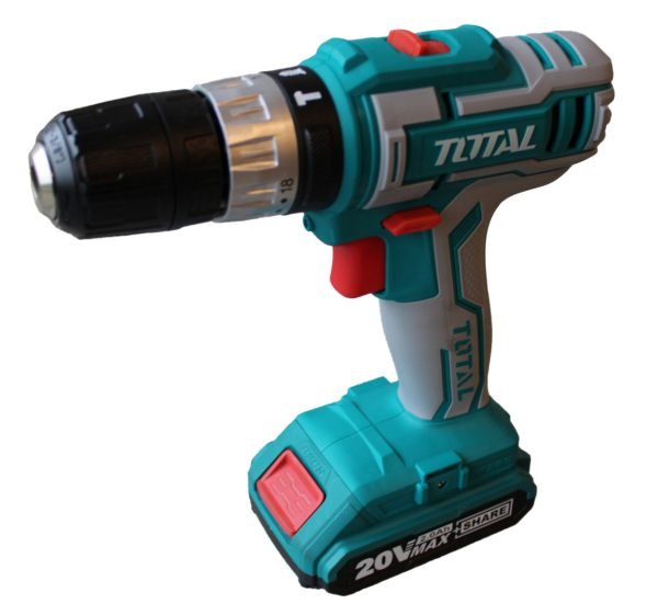 Total - Accu Schroef Klopboormachine Lithium ion 2,0Ah 20V 0-1500rpm 45NM Inclusief 2x accu 1x lader - Afbeelding 3