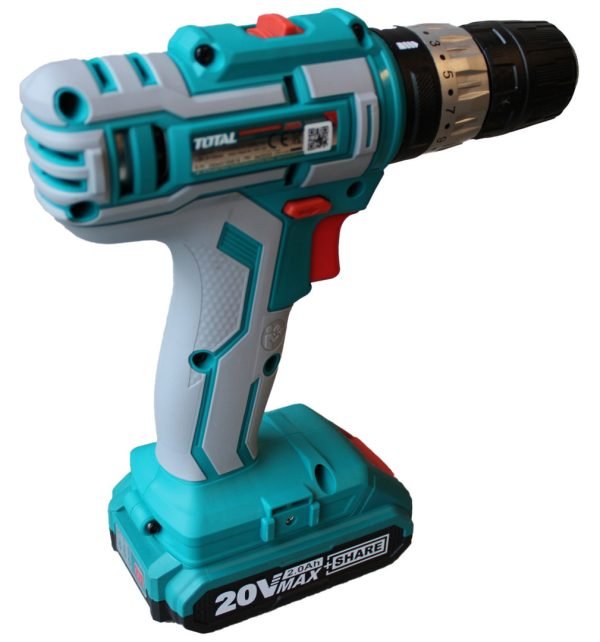 Total - Accu Schroef Klopboormachine Lithium ion 2,0Ah 20V 0-1500rpm 45NM Inclusief 2x accu 1x lader - Afbeelding 5
