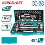 Total Tools doppenset 1/2 inch 24-delig
