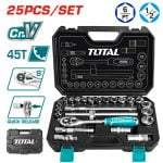 Total - Doppenset 1/2'' - 25 delig