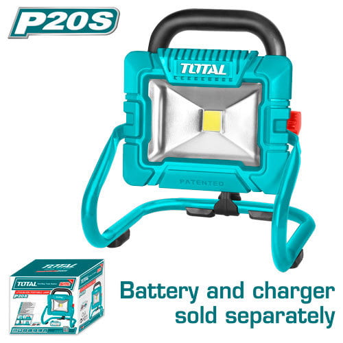 Total - LED Bouwlamp - Lithium ion 20V - 20W - 900-1800 lumen - Losse body