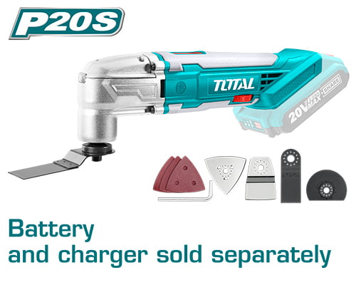 Total - Multitool - Lithium ion 20V - Oscillerend 3,2° - 6 snelheidsstanden - 5000-20000rpm - Losse