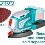 Total - Schuurmachine 125mm - Multischuurmachine - Losse body inclusief 3x schuurpapier