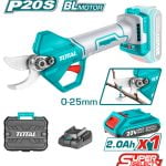 Total - Snoeischaar - Takkenschaar - Lithium ion 2,0ah 20V - Inclusief 1x accu 1 x lader