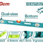 Total Tools Waterpas met krachtige magneten 80 CM